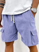 Alohadaddy® Casual Basics Cargo Pockets Pitted Textured Fabric Men's Shorts
