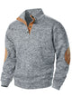 Alohadaddy® Men's Stand Collar Sweatshirt Jacket Men's Knitted Joint Stitching Casual Jacquard POLO Sweatshirt