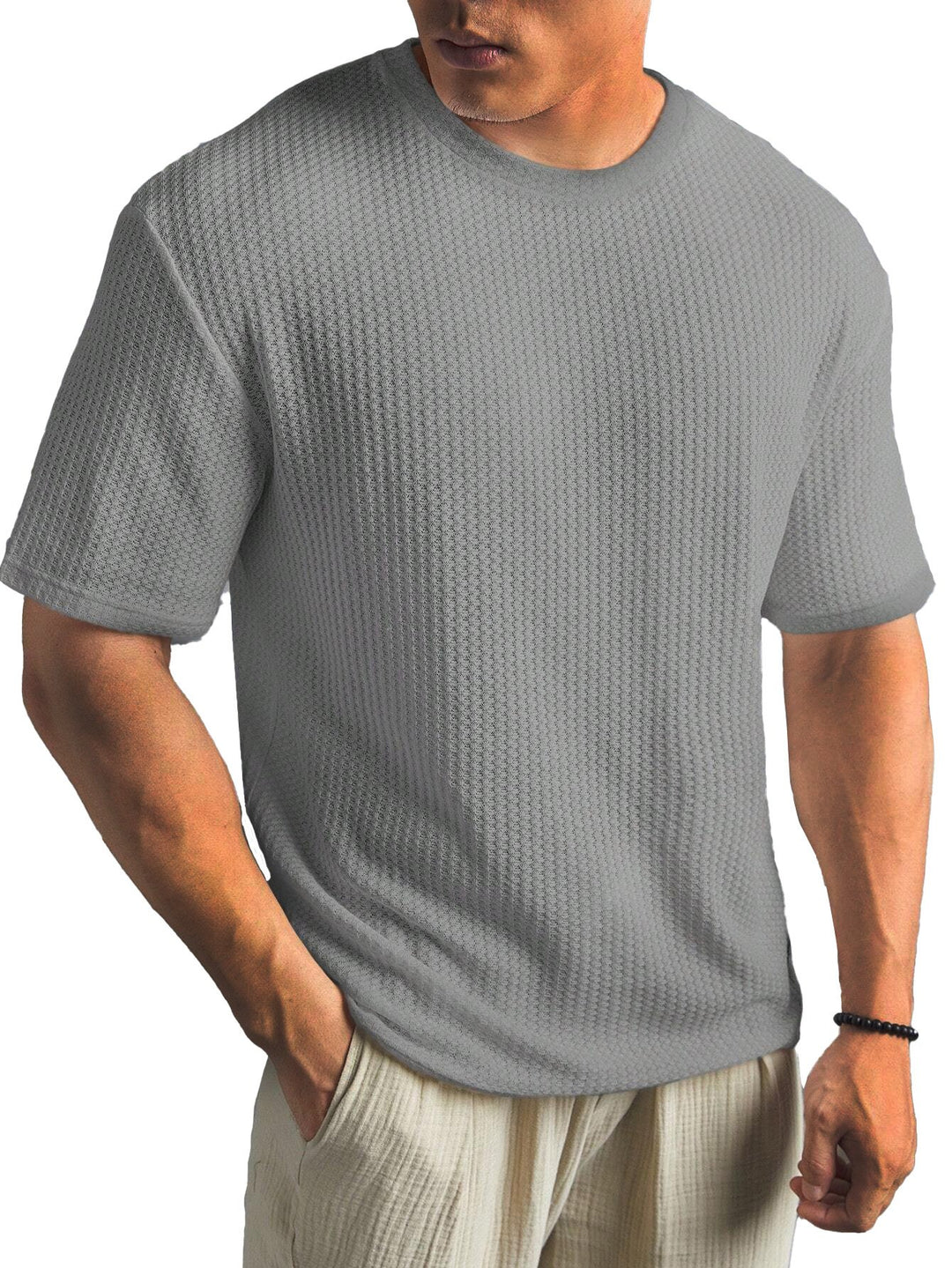 Alohadaddy® Casual Texture Basic All-match Large Size Long Hawaiian Men&