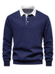 Alohadaddy® Autumn Long Sleeve Polo Collar Sweatshirt Trendy Men's Sweatshirt High Quality Casual All-match Polo