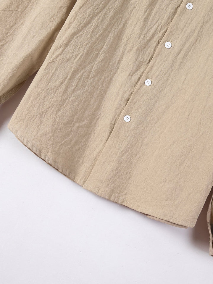 Alohadaddy® Autumn Linen Shirt Long Sleeve Lapel Breathable Casual Men&