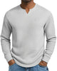 Alohadaddy® Casual Bottoming Shirt Slim Fit Men's Long Sleeve V-Neck Casual Top T-Shirt Big & Tall