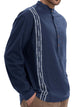 Alohadaddy® Casual Print Long Sleeve Cotton and Linen Versatile Light Mature Style Polo Shirt