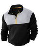 Alohadaddy® Men's T-shirt Sweatshirt Casual Sports Colorblock Long Sleeve Turtleneck Half Zip Top