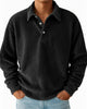 Alohadaddy® Men's Retro Casual Corduroy Striped Casual Long Sleeve Polo Shirt