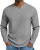 Alohadaddy® Casual Bottoming Shirt Slim Fit Men's Long Sleeve V-Neck Casual Top T-Shirt Big & Tall