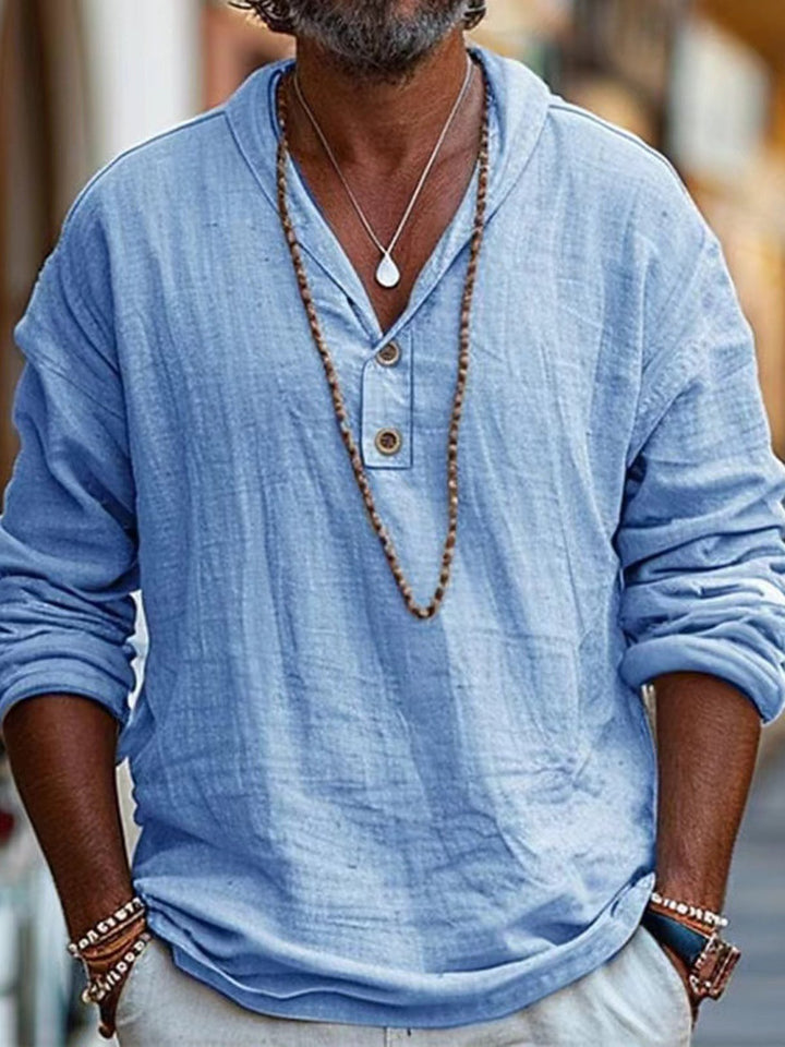 Alohadaddy® Vintage Cotton and Linen Moisture Wicking Versatile Chest Pocket Men&