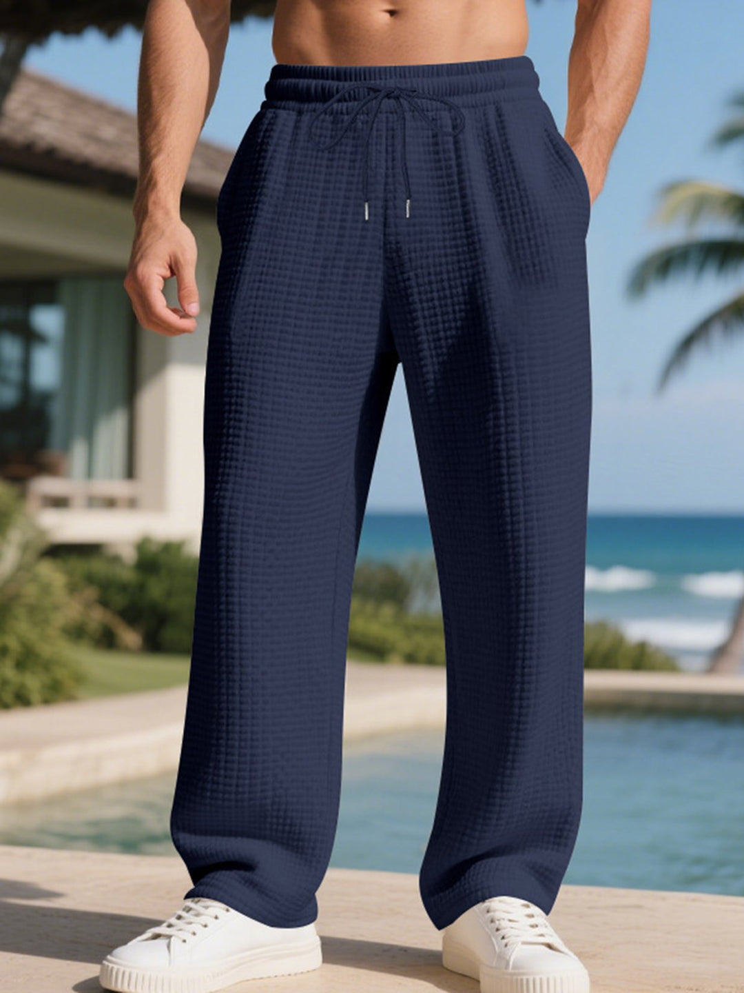 Alohadaddy® American Heavy Jacquard Small Check Loose Simple Commuter Men&