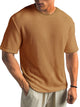 Alohadaddy® Casual Texture Basic All-match Large Size Long Hawaiian Men's Short Sleeve T-shirt
