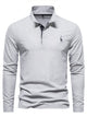 Alohadaddy® Spring and Autumn New Lapel Men's Cotton POLO Shirt Fashion Casual Men's Deer Embroidery Long Sleeve Polo