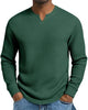 Alohadaddy® Casual Bottoming Shirt Slim Fit Men's Long Sleeve V-Neck Casual Top T-Shirt Big & Tall