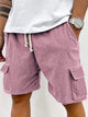 Alohadaddy® Casual Basics Cargo Pockets Pitted Textured Fabric Men's Shorts