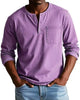 Alohadaddy® Men's Autumn and Winter Round Neck Long Sleeve Shirt Breathable Pullover Casual Long Sleeve Polo