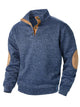 Alohadaddy® Men's Stand Collar Sweatshirt Jacket Men's Knitted Joint Stitching Casual Jacquard POLO Sweatshirt