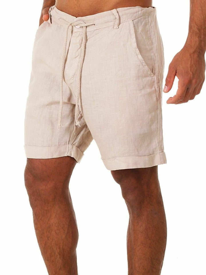 Alohadaddy® New Cotton and Linen Solid Color Lace-Up Sweatpants Men&