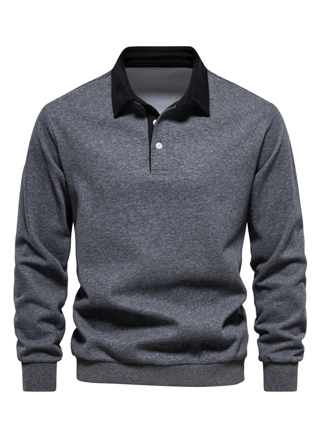 Alohadaddy® Autumn Long Sleeve Polo Collar Sweatshirt Trendy Men&