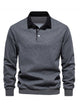 Alohadaddy® Autumn Long Sleeve Polo Collar Sweatshirt Trendy Men's Sweatshirt High Quality Casual All-match Polo