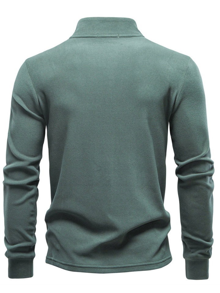 Alohadaddy® Autumn/Winter Stand Collar Long Sleeve German Fleece Warm Bottoming Shirt European Men&