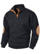 Alohadaddy® Men's Stand Collar Sweatshirt Jacket Men's Knitted Joint Stitching Casual Jacquard POLO Sweatshirt