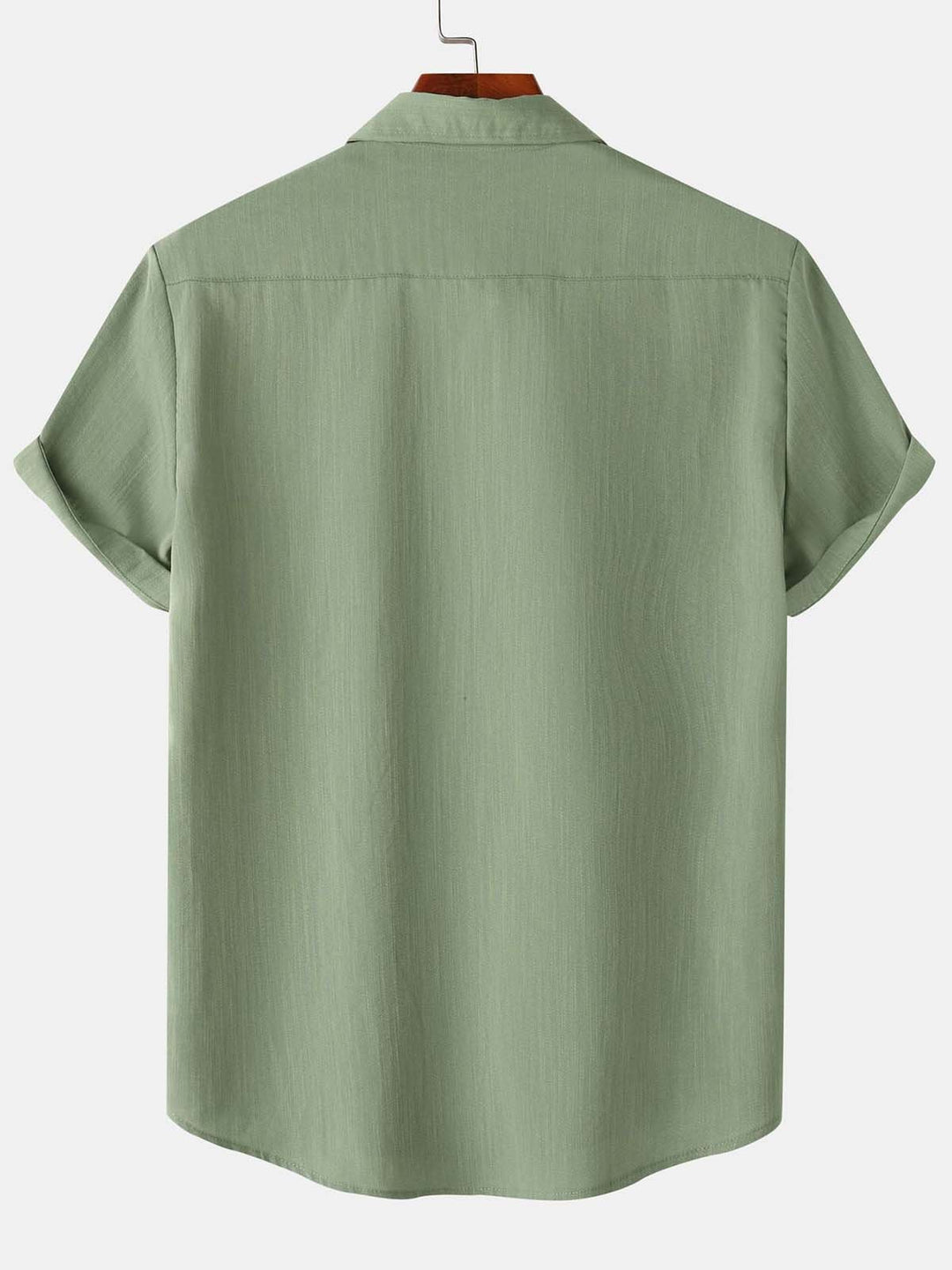 Alohadaddy® Casual Summer Lapel Solid Color Short Sleeve Button-Down Men&