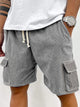 Alohadaddy® Casual Basics Cargo Pockets Pitted Textured Fabric Men's Shorts
