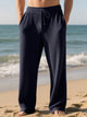 Alohadaddy® Jacquard Pierced Stripe Loose Fit Men's Straight Leg Pants