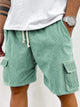 Alohadaddy® Casual Basics Cargo Pockets Pitted Textured Fabric Men's Shorts