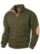 Alohadaddy® Men's Stand Collar Sweatshirt Jacket Men's Knitted Joint Stitching Casual Jacquard POLO Sweatshirt