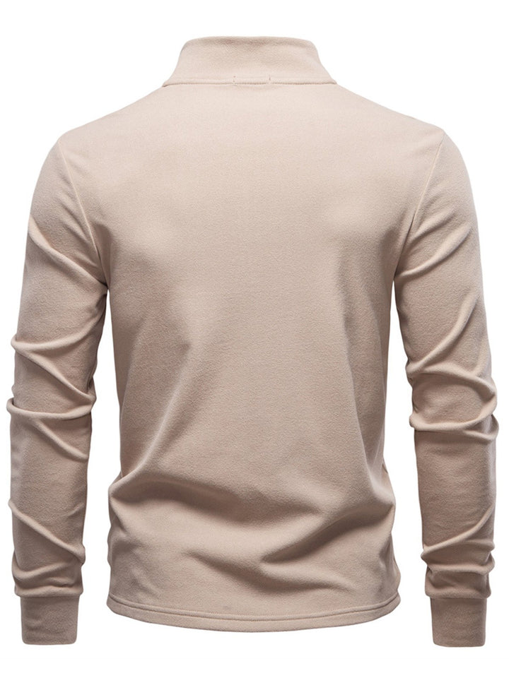 Alohadaddy® Autumn/Winter Stand Collar Long Sleeve German Fleece Warm Bottoming Shirt European Men&
