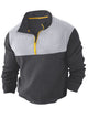 Alohadaddy® Men's T-shirt Sweatshirt Casual Sports Colorblock Long Sleeve Turtleneck Half Zip Top