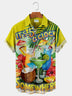 Parrot It’s 5 O’clock Somewhere  Drinking Bird Breast Pocket Hawaiian Shirt Plus Size Vacation Shirt