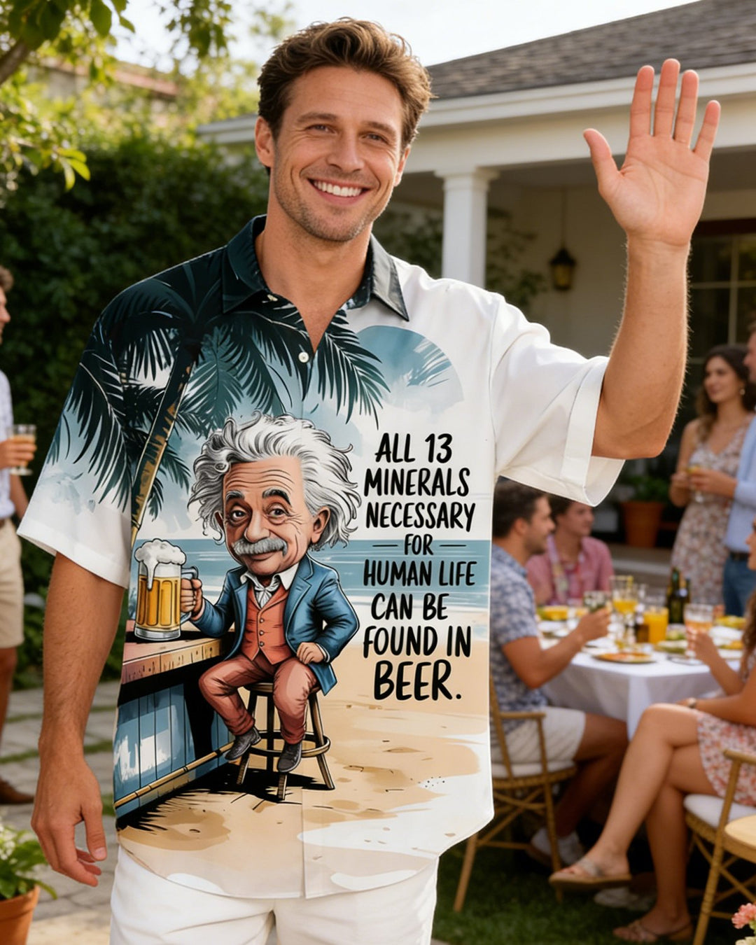 Alohadaddy® Vintage Beer Old Man Print Men&