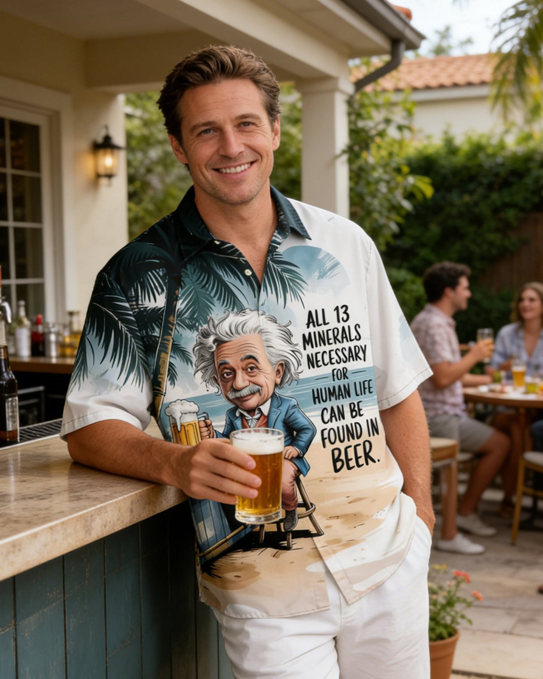 Alohadaddy® Vintage Beer Old Man Print Men&