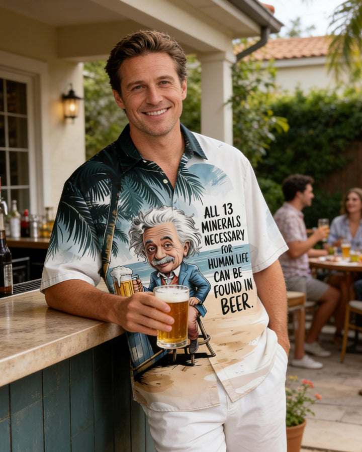Alohadaddy® Vintage Beer Old Man Print Men&