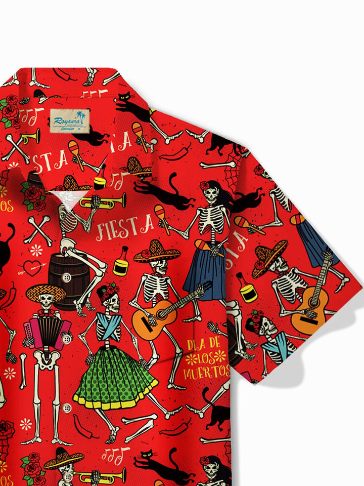Alohadaddy Holiday Cinco de Mayo Skull Music Print Men&