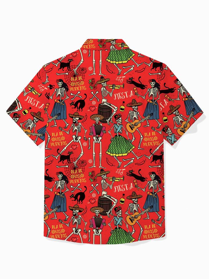 Alohadaddy Holiday Cinco de Mayo Skull Music Print Men&