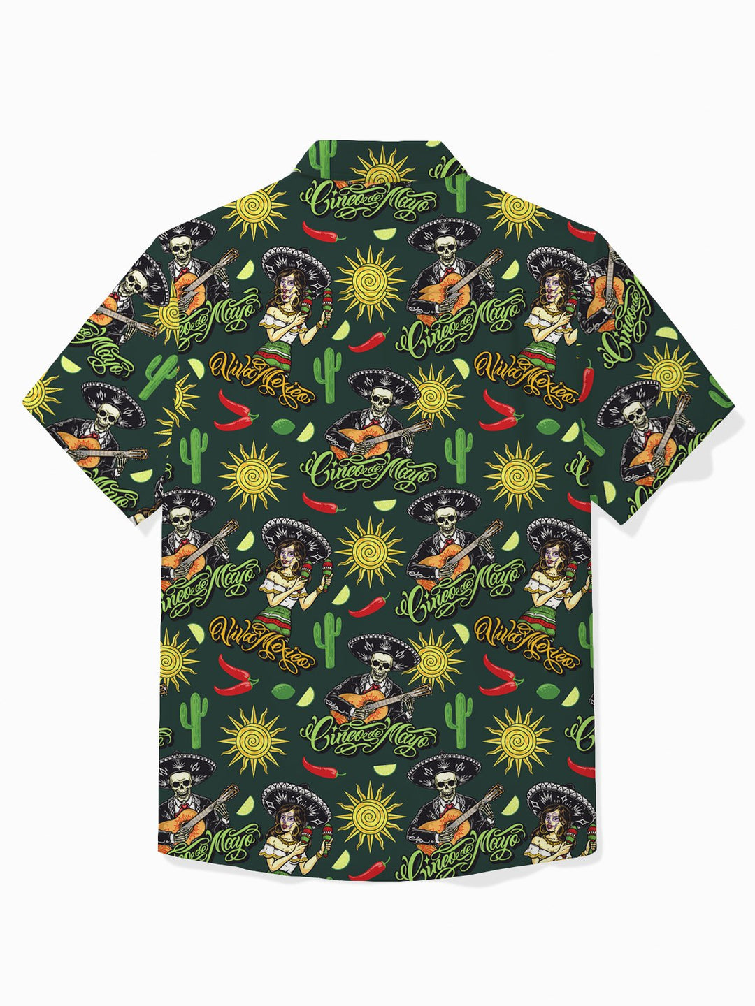 Alohadaddy Holiday Cinco de Mayo Skull Music Print Men&