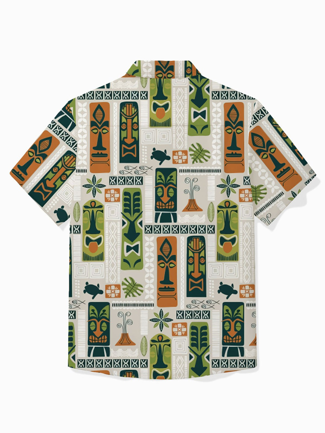 Camisa de manga corta con bolsillo abotonado para hombre con estampado de cóctel hawaiano Tiki de Alohadaddy