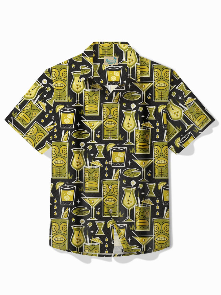 Alohadaddy Hawaiian Tiki Tequila Print Men&