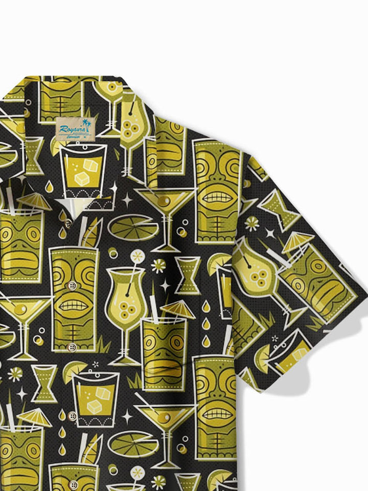 Alohadaddy Hawaiian Tiki Tequila Print Men&