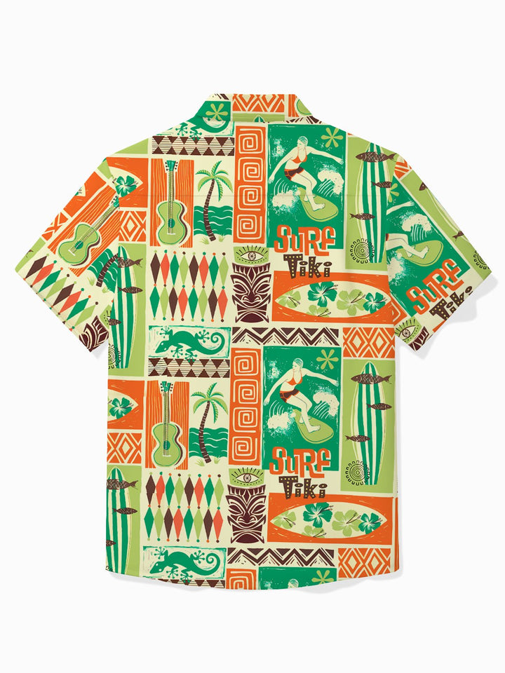 Alohadaddy Hawaiian Tiki Coconut Tree Print Men&