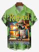 Alohadaddy Beach Sunset Men's Hawaiian Shirt Parrot Tropical Art Quick Dry Men's Pocket Camp Shirt Big Tall