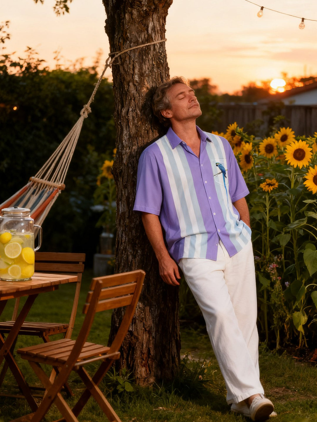 Alohadaddy® Hawaiian Parrot Print Men&