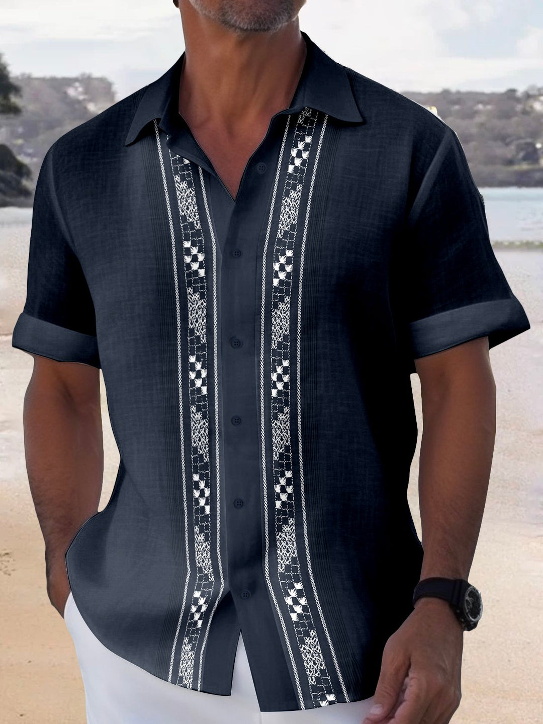 Alohadaddy Guayabera Casual Men&