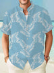Alohadaddy Hawaiian Leaf Botanical Print Men's Button Pocket Shirt
