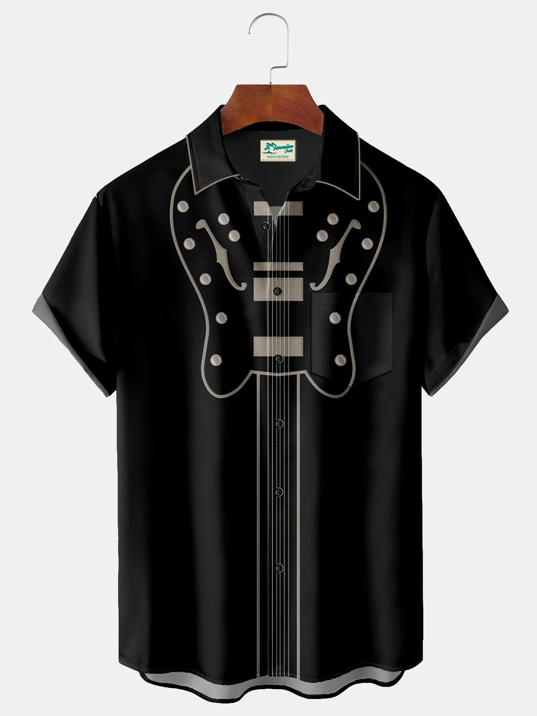 Alohadaddy Musical Guitar Print Beach Men&