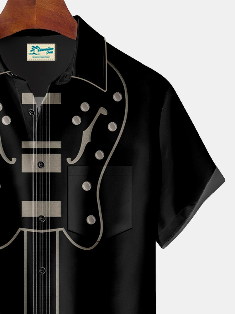 Alohadaddy Musical Guitar Print Beach Men&