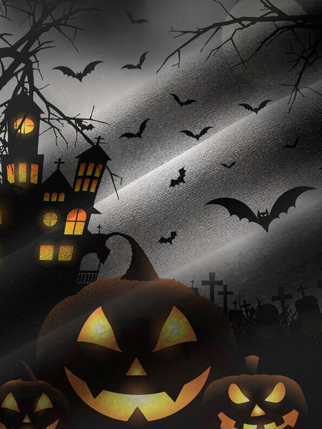 Alohadaddy Scary Bat Pumpkin Print Men&