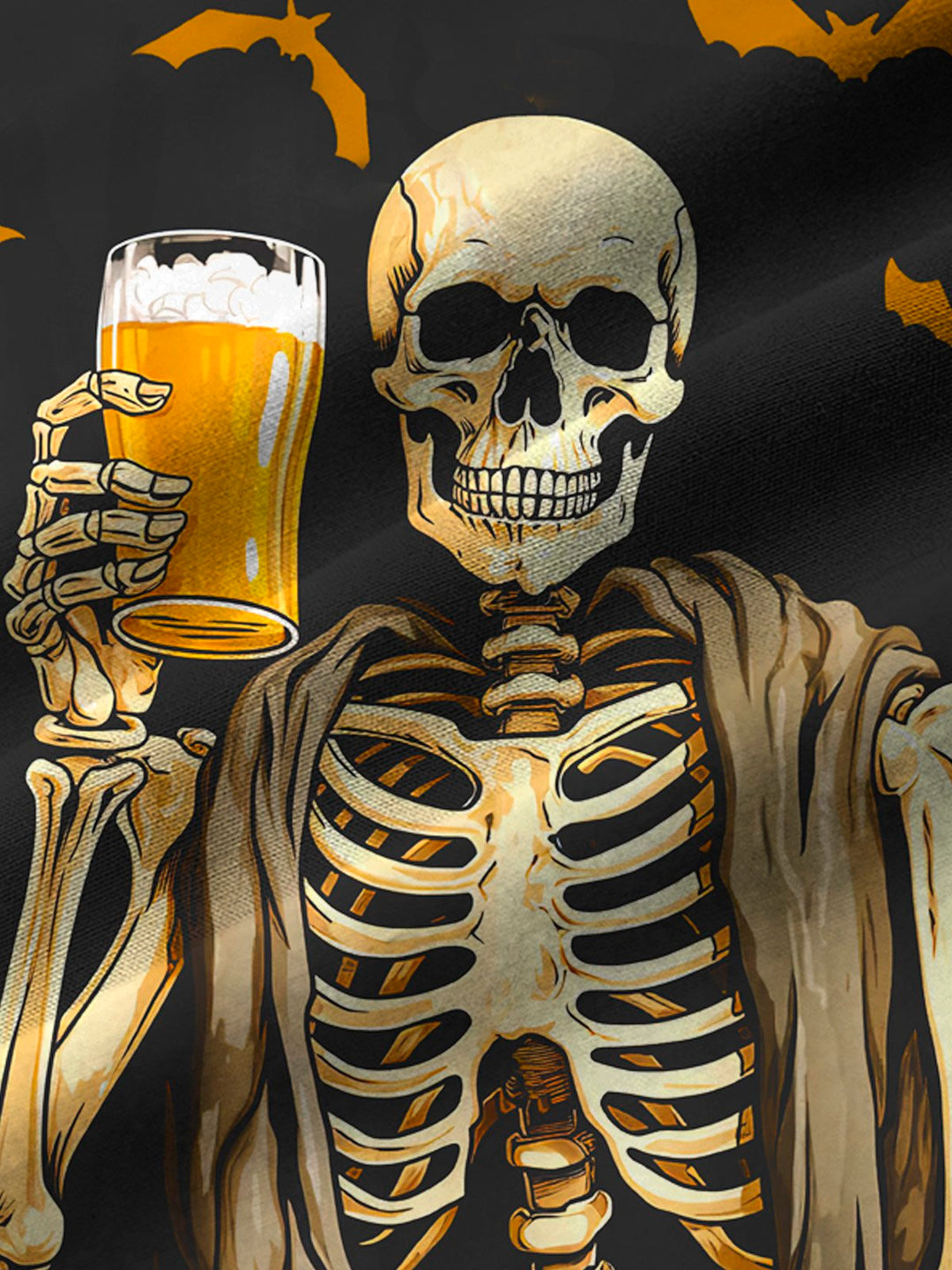 Alohadaddy Halloween Skull Beer Print Men&