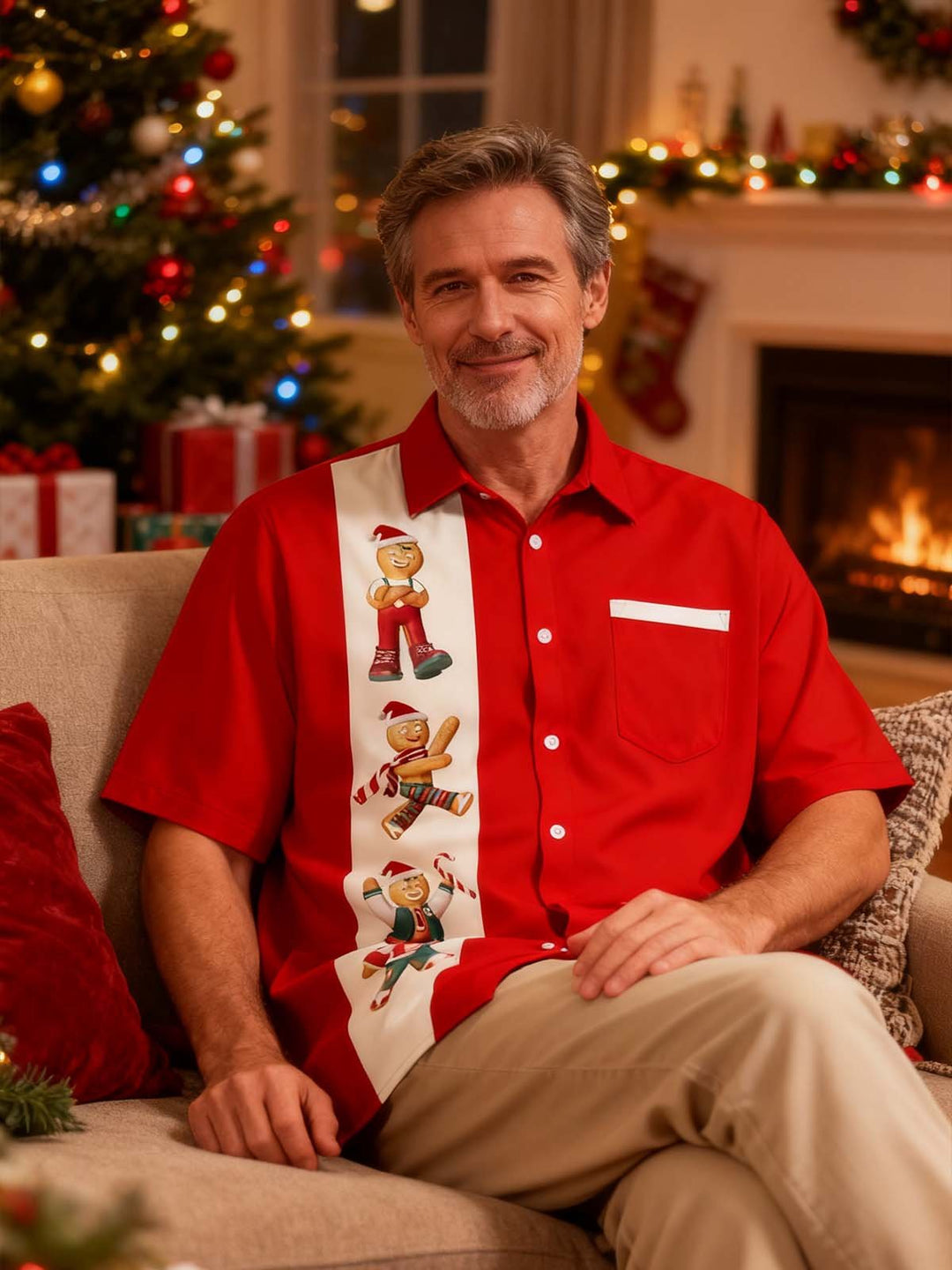 Alohadaddy Christmas Cartoon Fun Printed Men&